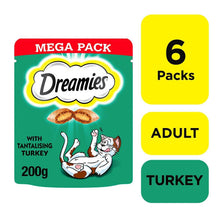 6 x 200g Dreamies Cat Treats with Turkey Mega Pack