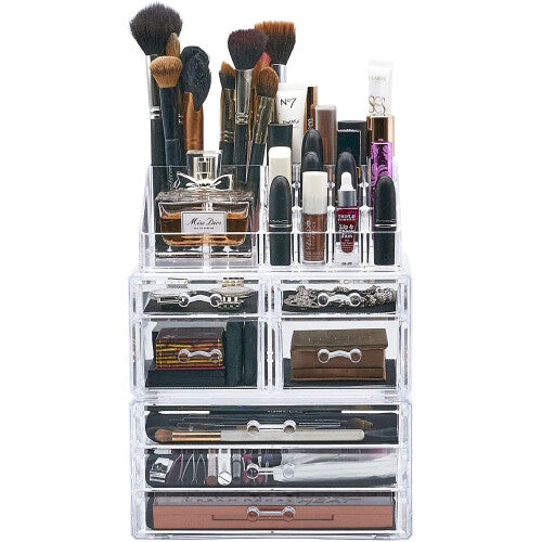 (7 Drawer) Masters & Burrell Clear Acrylic Makeup Organiser