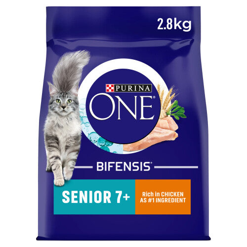 7+ Dry Cat Food Rich in Chicken 2.8kg, Pack of 4