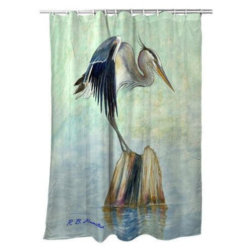 71 x 74 in. Balancing Heron Shower Curtain