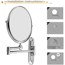 8 Inches 10X Magnifying Bathroom Makeup Mirror, Wall Mounted Mirror