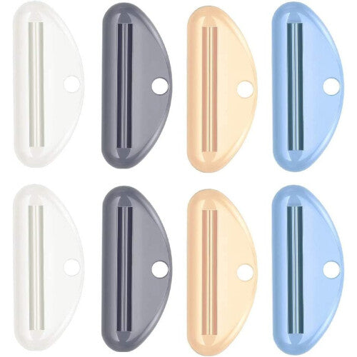 8 Pack Tube Toothpaste Squeezer Toothpaste Holder D Shape Cosmetic Cream Tube Dispenser Holder