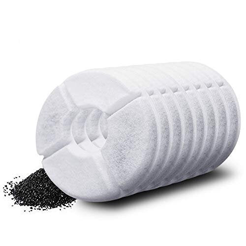 8 PCS Replacement Filters Compatible with Pet Flower Fountain for Dogs and Cats 1.6L, Activated Carbon Filters Keeping Water Clear and Tasty