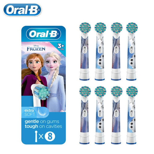 (8 Spiderman) Oral B EB10 Electric Brush Heads for Kids Soft Bristle Replacement Brush