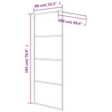 (80 x 195 cm) vidaXL Walk-in Shower Wall ESG Glass Shower Cubicle Multi Colours/Sizes/Models