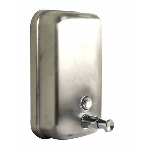 (800 ml) Stainless Steel Soap Dispenser Wall Mounted Shampoo Pump Action Kitchen Catering