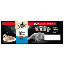 80pk Sheba Select Slices Fish Collection In Gravy | Wet Cat Food - 80 x 85g Pouches