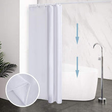 (80x200cm) Waterproof Shower Curtain Polyester Mildew Resistant Bathroom Curtains with Plastic Hooks