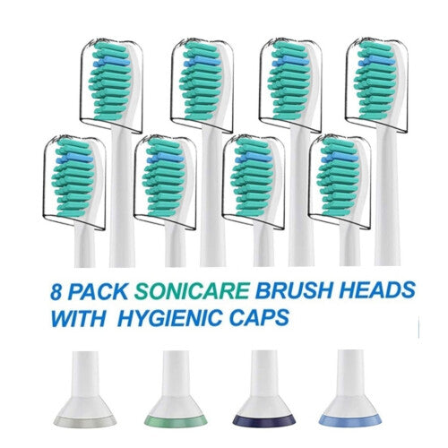 8x Philips Sonicare Replacement Heads For Electric Toothbrushes