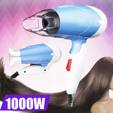 AC220V 1000W Folding Mini Hair Dryer Foldable Portable Convenient 2 Speed Soft Wind & Strong Wind