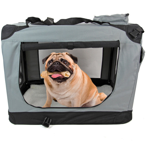 Actiaspet Fabric Pet Carrier Grey Large 67154