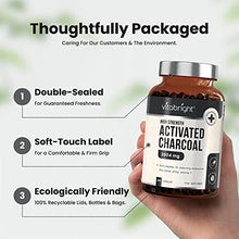 Activated Charcoal Capsules - 250 Capsules - 2004mg per Serving of 6 Capsules - from Natural Coconut Shell - for Indigestion, Bloating, Excessive