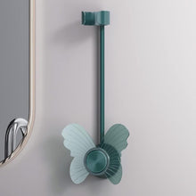 Adjustable Hair Dryer Holder Wall Mounted, Hands Free Blow Dryer Holder, Bathroom Organizer - Butterfly Decor (green)