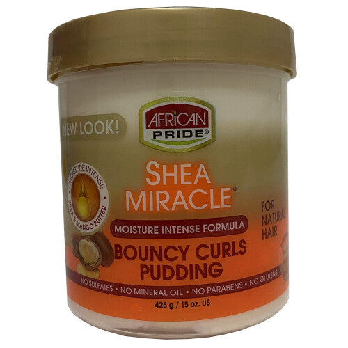 African Pride Shea Butter  Bouncy Curls Pudding 15Oz Jar (2 Pack)