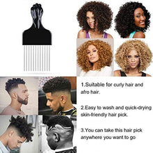 Afro Twist Hair Comb with Hair Pick Set, Metal Pick for Afro Hair Styling Combs Hairdressing Detangle Wig Braid for Women and Men Curly Hair Home