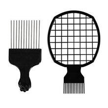 Afro Twist Hair Comb with Hair Pick Set, Metal Pick for Afro Hair Styling Combs Hairdressing Detangle Wig Braid for Women and Men Curly Hair Home