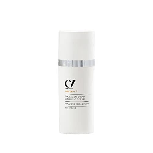 Age Defy+ Collagen Boost Vitamin C Serum 30ml | Natural & Organic Anti-Ageing Facial Serum by Cha Vøhtz | Vitamin C & Hyaluronic Acid Serum | Paraben