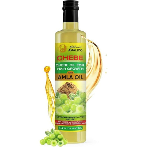 Amalico Amla Hair Oil With Chebe Powder - Amla Infused Formula for Hair Strengthening and Growth - 250ml