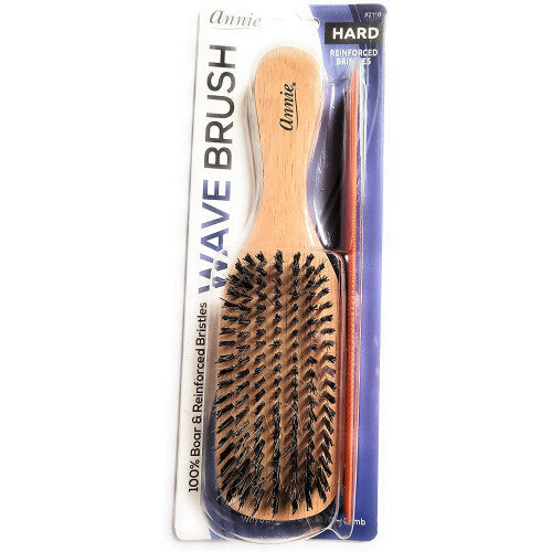 Annie Hard Wave Brush with 100% natural Boar Bristle