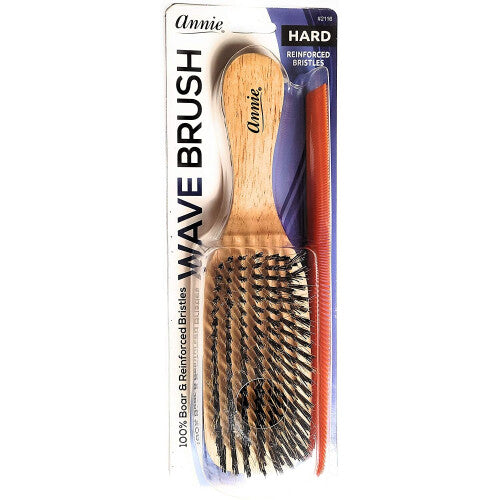 Annie Hard Wave Brush with 100% natural Boar Bristle