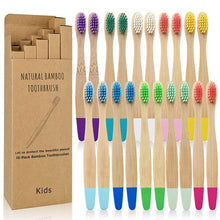 ANXUN Kids Bamboo Toothbrushes 5 Pack  Children's Toothbrush Colorful Soft Bristles Eco Friendly Biodegradable Wooden Handle Tooth Brush  As