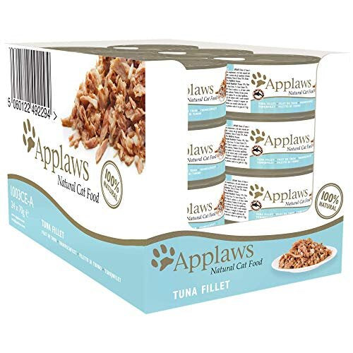 Applaws 100% Natural Wet Cat Food 70g Tuna Fillet 24 x 70g Tins