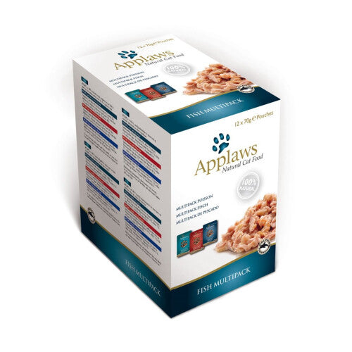 Applaws Cat Pouch Fish Multi Pack 12x70g (Pack of 4)