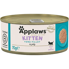 Applaws Natural Wet Kitten Food, Tuna in Jelly Tin, 70g (Pack of 24) (Packaging May Vary)