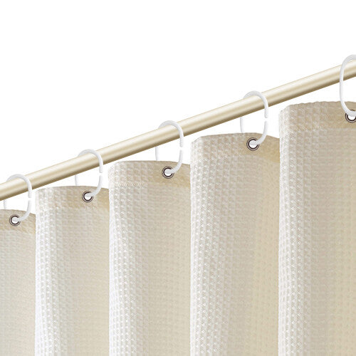 (Apricot) Hotel Quality Waffle Shower Curtain, 1.8m, Water-Resistant