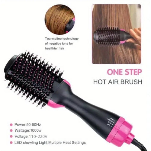 (AU Plug) 2-in-1 Multifunctional Hair Drying And Styling Comb - Wet/Dry Hot Air,Straightens And Curls, Perfect For Home Use