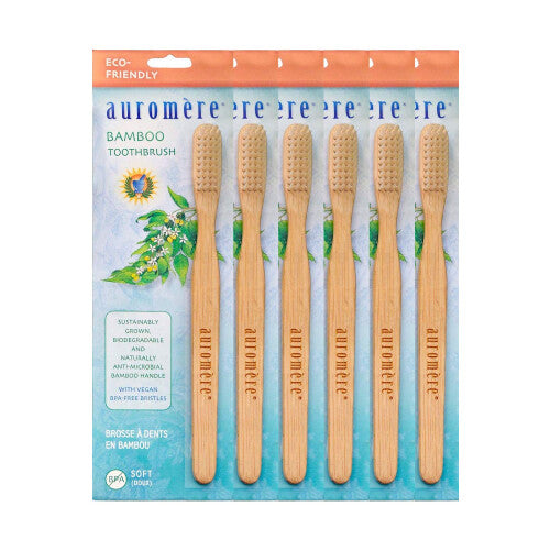 Auromere Bamboo Toothbrush (6 Pack)