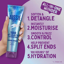 AUSSIE Super Serum Leave In Conditioner Hair Serum Treatment For Dry Damaged Hair 100 Hours of Hydration Smooth Prevent Split Ends Boost Shine 160ml