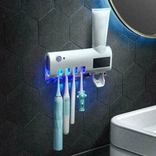 Auto Toothpaste Dispenser Squeezer UV Toothbrush Holder Wall Mount