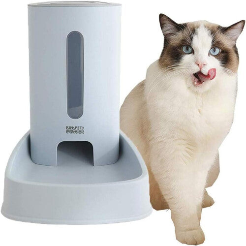 Automatic Cat Food Feeder Dog Feeder Puppies Dog Water Bowl Blue,Food Feeder