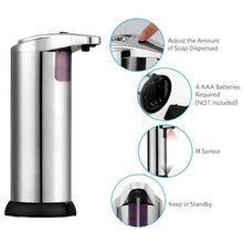 Automatic Soap Dispenser Bathroom Touchless Handsfree IR Sensor Liquid No Wash