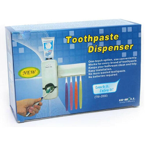 Automatic Toothpaste Dispenser Squeezer With Toothbrush Holder