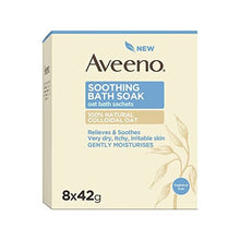 Aveeno, Soothing Bath Soak, Relieves Very Dry Itchy Irritable Skin, with 100 % Natural Colloidal Oat, 42 g x 8 sachets