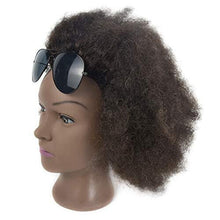 Ba Sha Training Head African American with 100% Human Hair Mannequin Head Cosmetology Afro Hair Manikin Head for Practice Styling Braiding