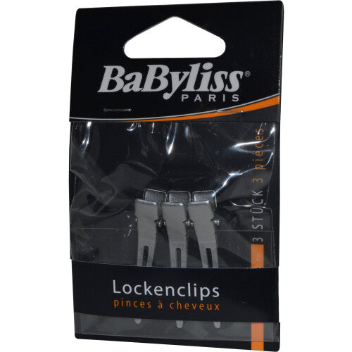 Babyliss Curling Clips Pack of 3 Silver