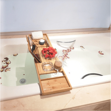 Bamboo Bathtub Tray Home Luxury Relaxation Self Care Bathroom Accessories