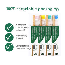 Bamboo Electric Toothbrush Heads - Medium Bristles - Pack of 4 - Eco-Friendly - Recyclable - Biodegradable - Compatible with Bamboo Electric