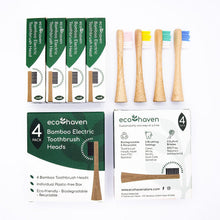 Bamboo Electric Toothbrush Heads - Medium Bristles - Pack of 4 - Eco-Friendly - Recyclable - Biodegradable - Compatible with Bamboo Electric