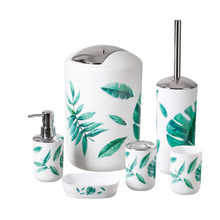 Bath Accessory Set Bin Soap Dispenser Toothbrush Tumbler Toilet Brush