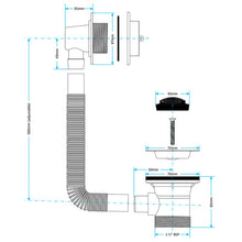 Bath Combination Waste Overflow Plug & Chain 40mm 1.5