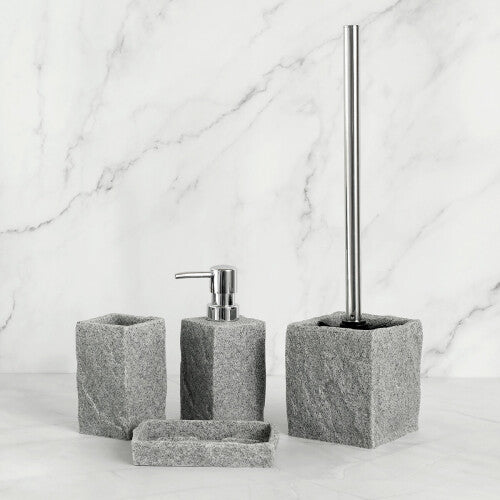 Bathroom Accessories Set Imitati Granite Resin Iiquid Soap Dispenser Toothbrush Holder Cup Soap