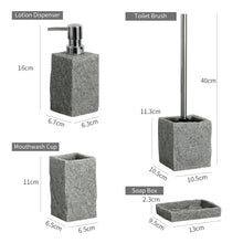 Bathroom Accessories Set Imitati Granite Resin Iiquid Soap Dispenser Toothbrush Holder Cup Soap