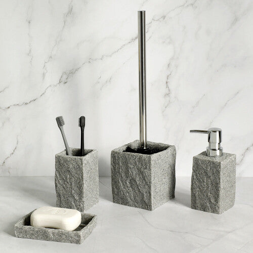 Bathroom Accessories Set Imitati Granite Resin Iiquid Soap Dispenser Toothbrush Holder Cup Soap