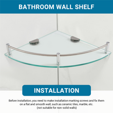 Bathroom Shelves, Bathroom Glass Corner Shelf Wall Mounted-C