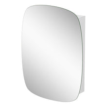 Bathroom Single Door Mirror Stainless Steel Round Edge Modern Cabinet 450x600mm