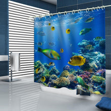 Bathroom Uses Underwater World 3D Shower Curtains, Luxurious Bathtub Waterproof Shower Curtain, Including 12 White Hooks(59x71 inches)